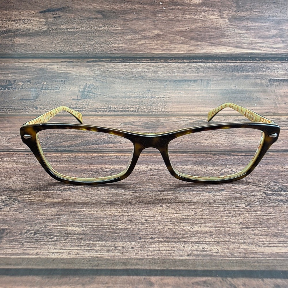 Ray-Ban RB 5256 5057 Tortoise Yellow Logo Eyeglass Frames 52-16-135‎